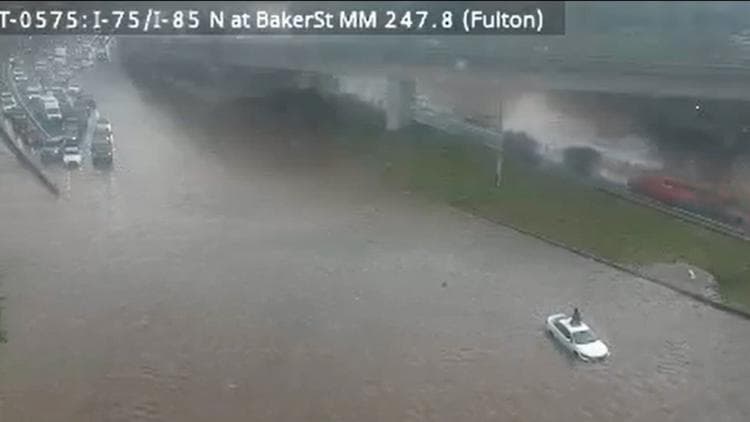 Downtown Connector Flooding Disrupts Atlanta's Critical Traffic Artery