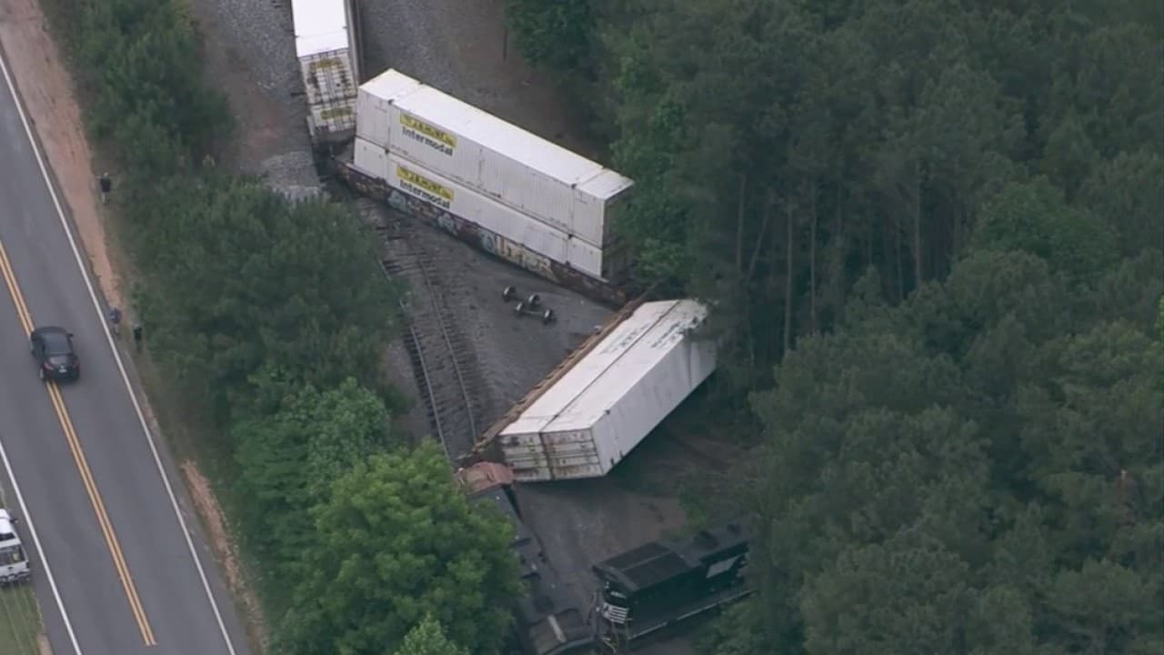 Norfolk Southern Train Derails After Hall County Collision