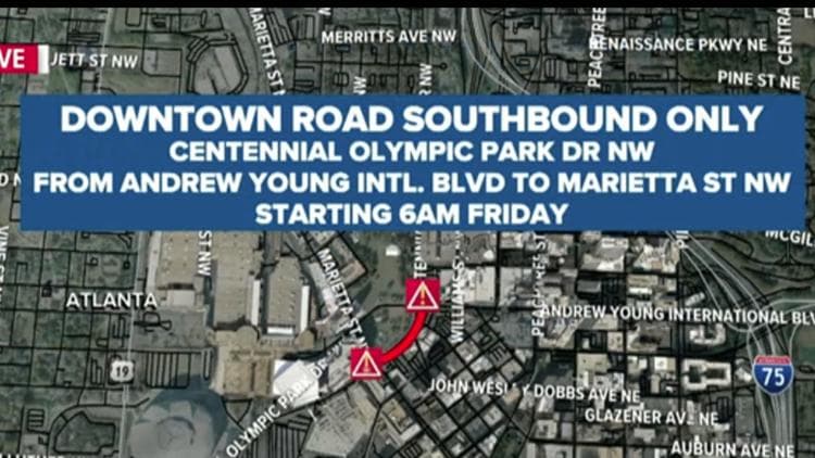 Downtown Traffic Shift: Centennial Olympic Park Drive Goes One-Way for World Cup