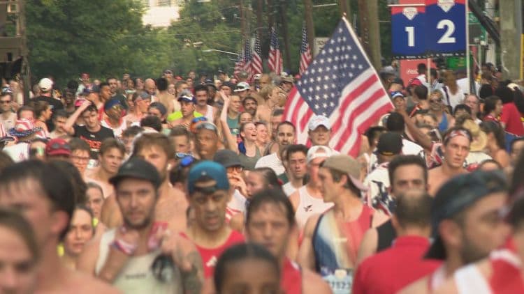 56K Runners Navigate Heat at Atlanta's Iconic Peachtree Road Race