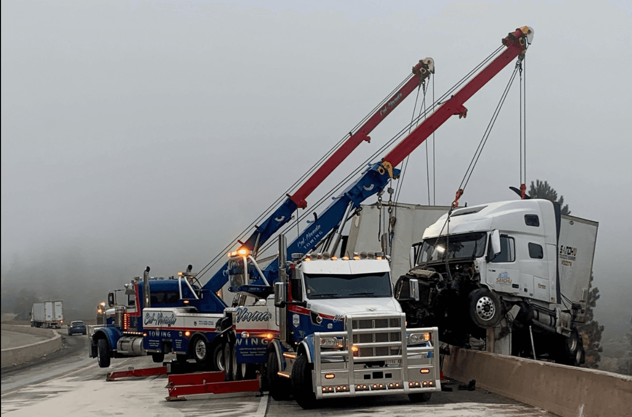 Major Rig Crash Closes I-80 in Sierra Nevada Region