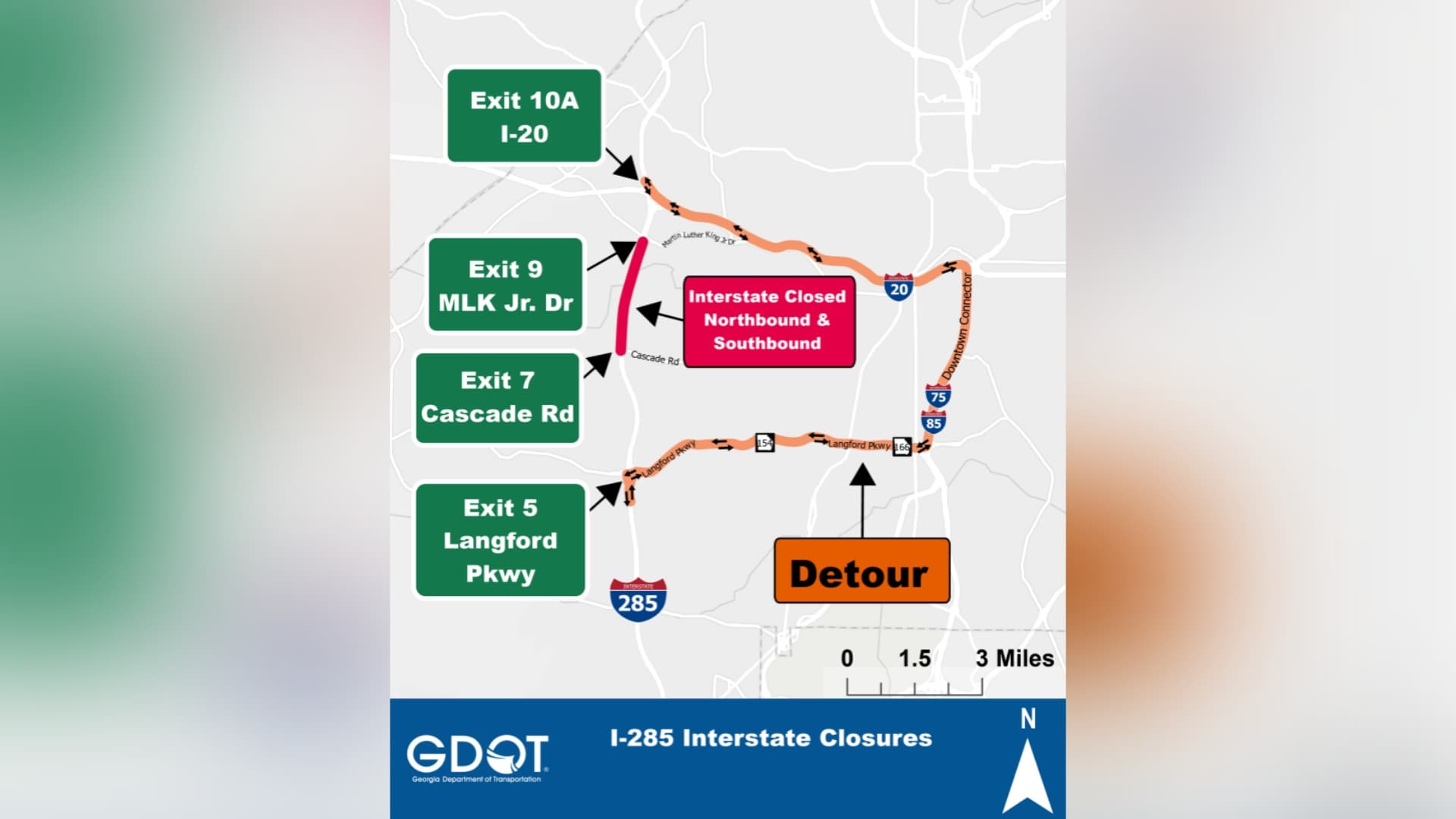 I-285 Westside Closure to Disrupt Atlanta Business Traffic