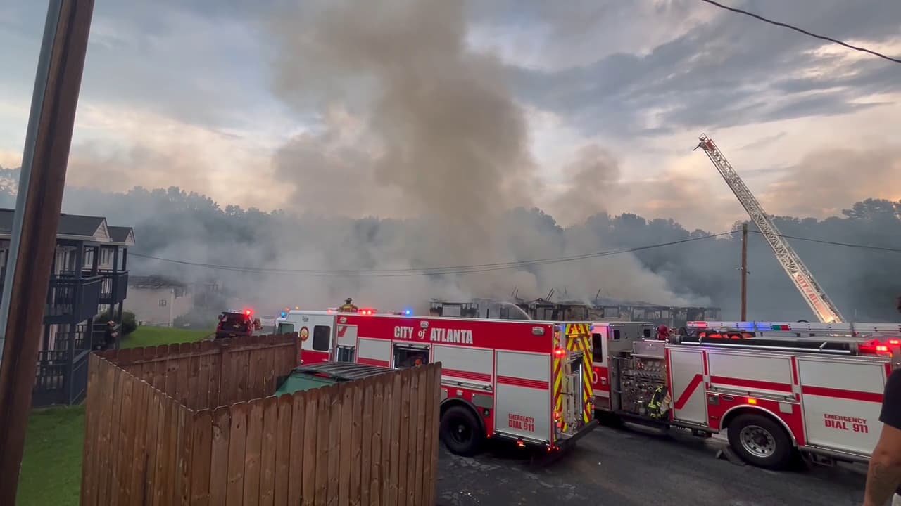 Two-Alarm Fire Destroys Atlanta Apartment Complex on Landrum Drive